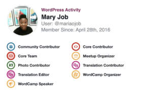 WordPress.org Profile Card - Mary Mojisola Job