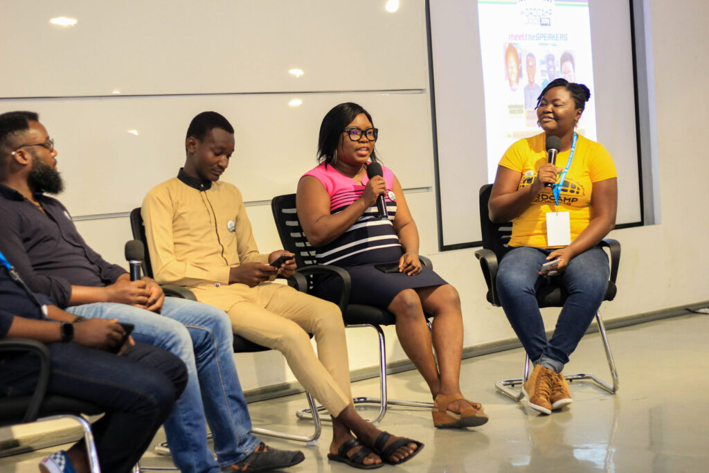 Daydah & Mary On WordCamp Lagos Stage