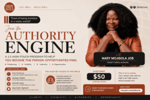Mary Mojisola Job - - Masterclass on becoming an Authority - USD