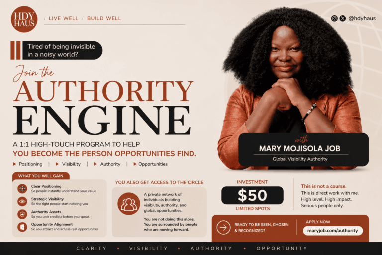 Mary Mojisola Job - - Masterclass on becoming an Authority - USD